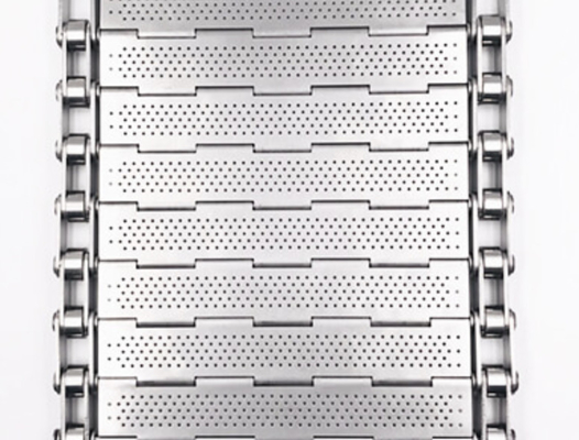 อาหารเกรด SS304 Chain Link สายพานลำเลียงเหล็กบานพับสำหรับการจัดการวัสดุ