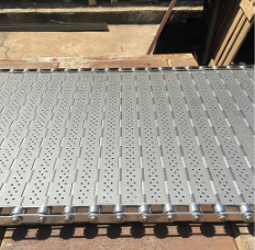 110V 220V สแตนเลสไม้ระแนงโซ่ลวดตาข่ายสายพานลำเลียง