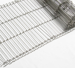 Flat Flex 304 สายพานลำเลียงอาหารสแตนเลสลวดตาข่าย