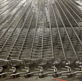 สายพานลำเลียงเหล็กกล้าไร้สนิม SS201 แบบคู่สมดุล MS Wire Mesh