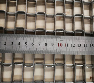 Flat Flex Enrobe สายพานลำเลียงสแตนเลสลวดตาข่ายสำหรับเบเกอรี่
