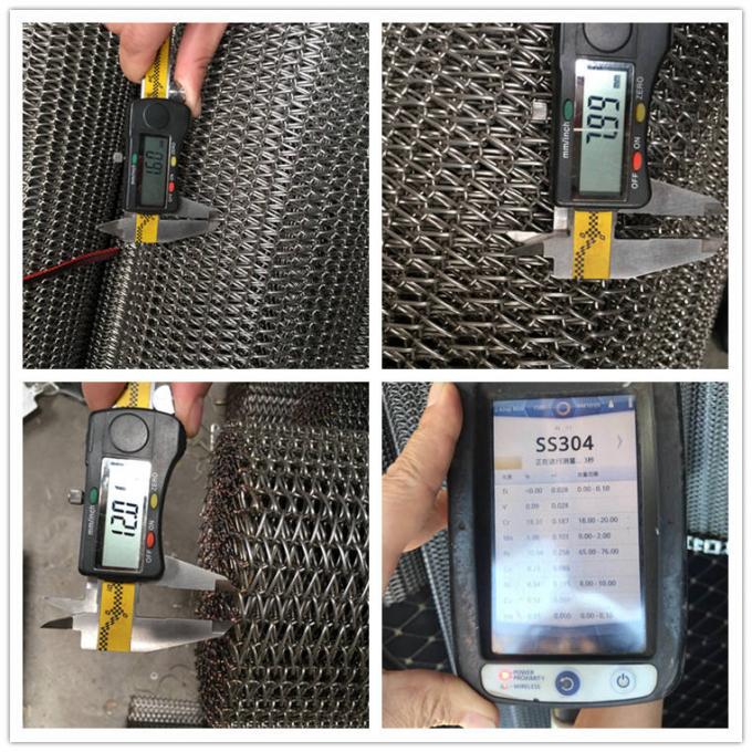 304 สแตนเลสสตีลอาหารตาข่ายสายพานระบบสายพานลำเลียง 10