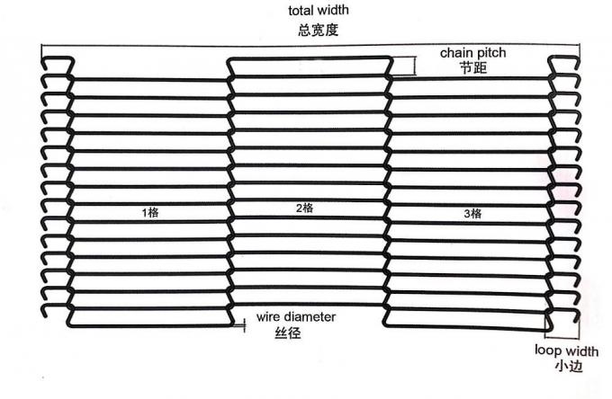 SUS316L สแตนเลสสายพานลำเลียงสายพานลำเลียงผลิตตาข่าย Wire 1